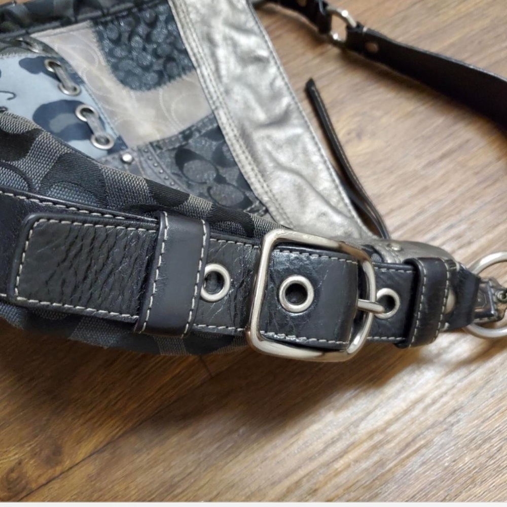 Coach Patchwork Black Leather Bag - image 8